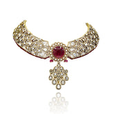 Aariyah Antique Floral Collar Necklace - The Pashm